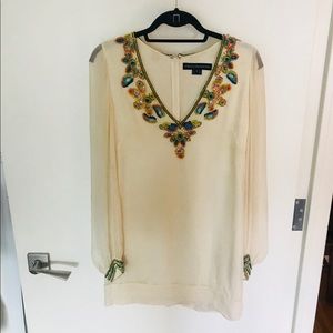 French Connection - Cream Beaded Dress